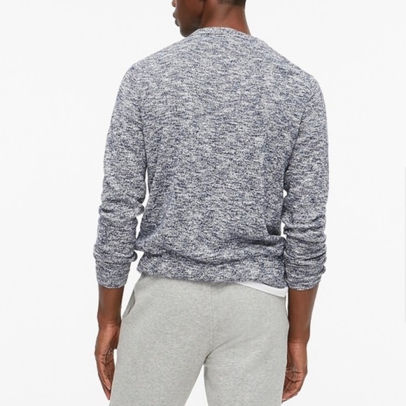 NWT J. Crew Two Color Slub 100% Cotton Marled Crewneck Long Sleeve Sweater SZ XL - Picture 2 of 16